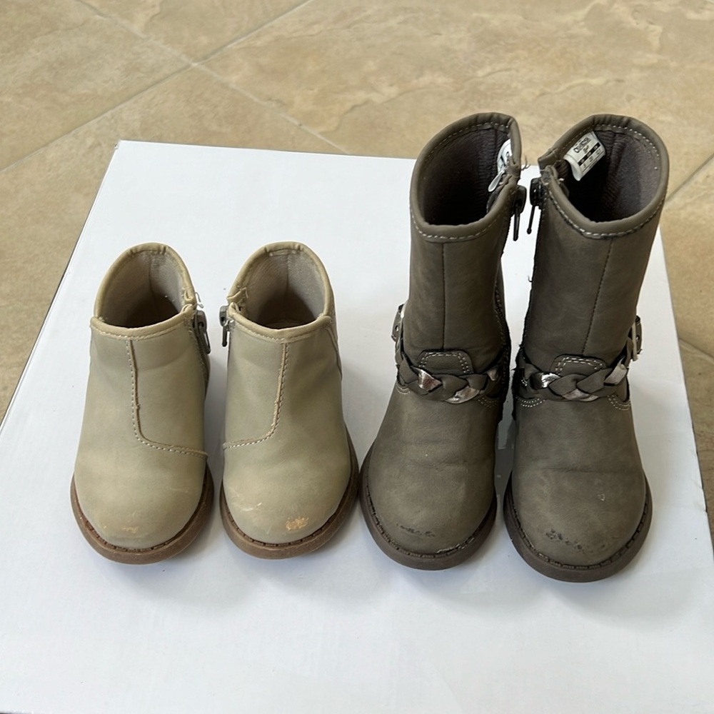 Toddler Girl boots bundle. Oshkosh knee length boots and low top boots size 5